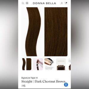 Donna Bella Dark Chestnut Brown Hair Extensions